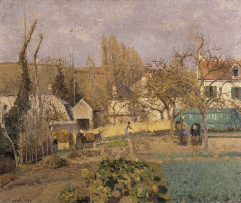 Camille Pissarro Kitchen Garden at L-Hermitage china oil painting image
